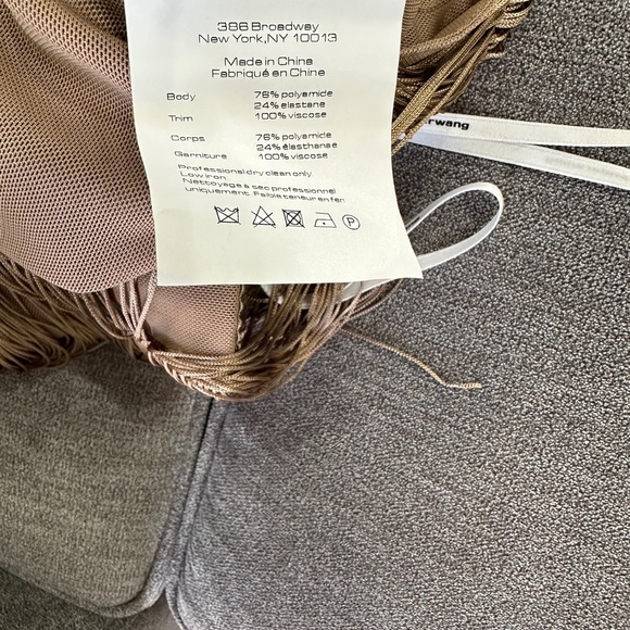 Authentic NEW Alexander Wang Bronze Fringe Dress size SMALL - Picture 9 of 10